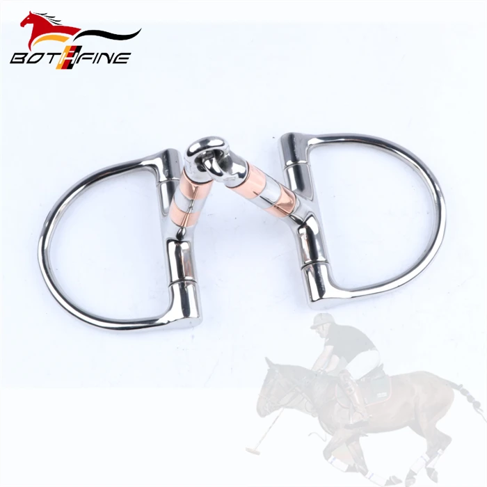 Dee Ring Snaffle Bit With Copper Rollers